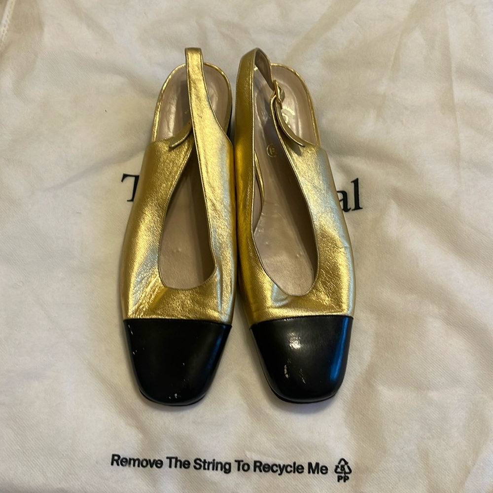 Shiny Chanel Adjustable Heels